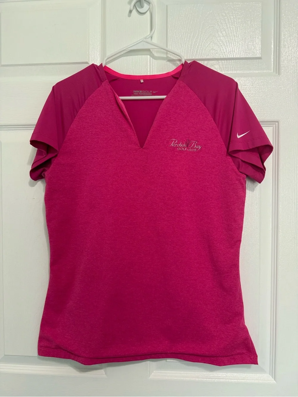 Nike Women’s Pink V-Neck Golf Top